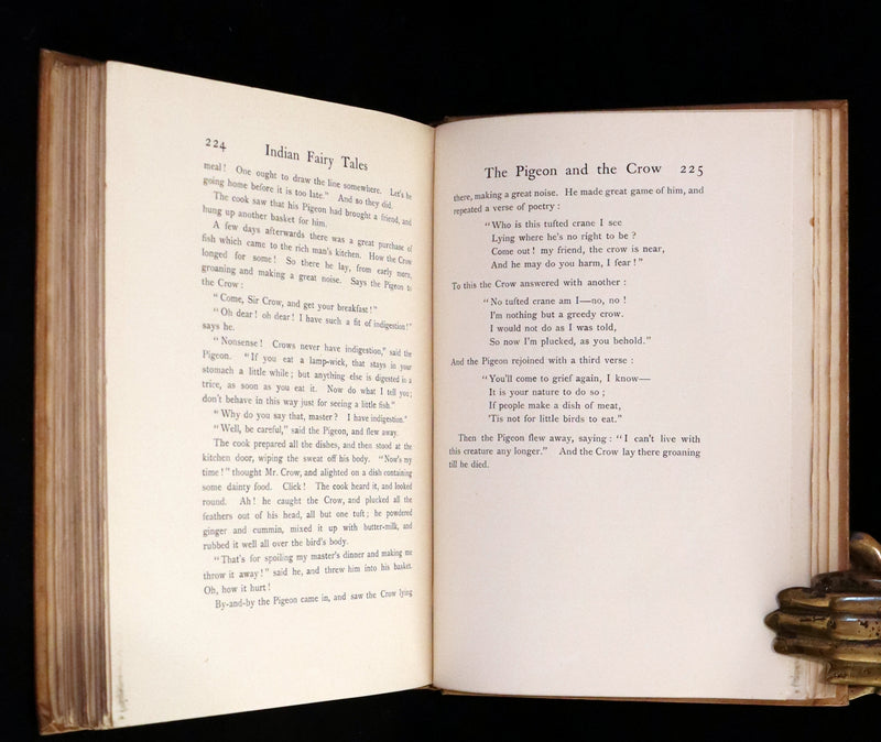 1892 Rare First Edition - INDIAN Fairy Tales by Joseph Jacobs illustrated by John D. Batten.