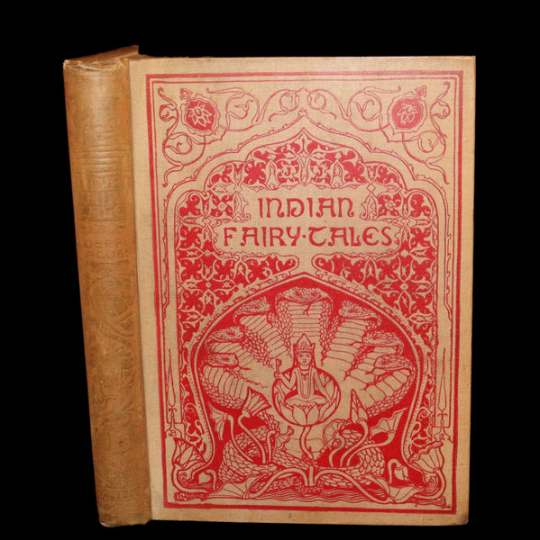 1892 Rare First Edition - INDIAN Fairy Tales by Joseph Jacobs illustrated by John D. Batten.