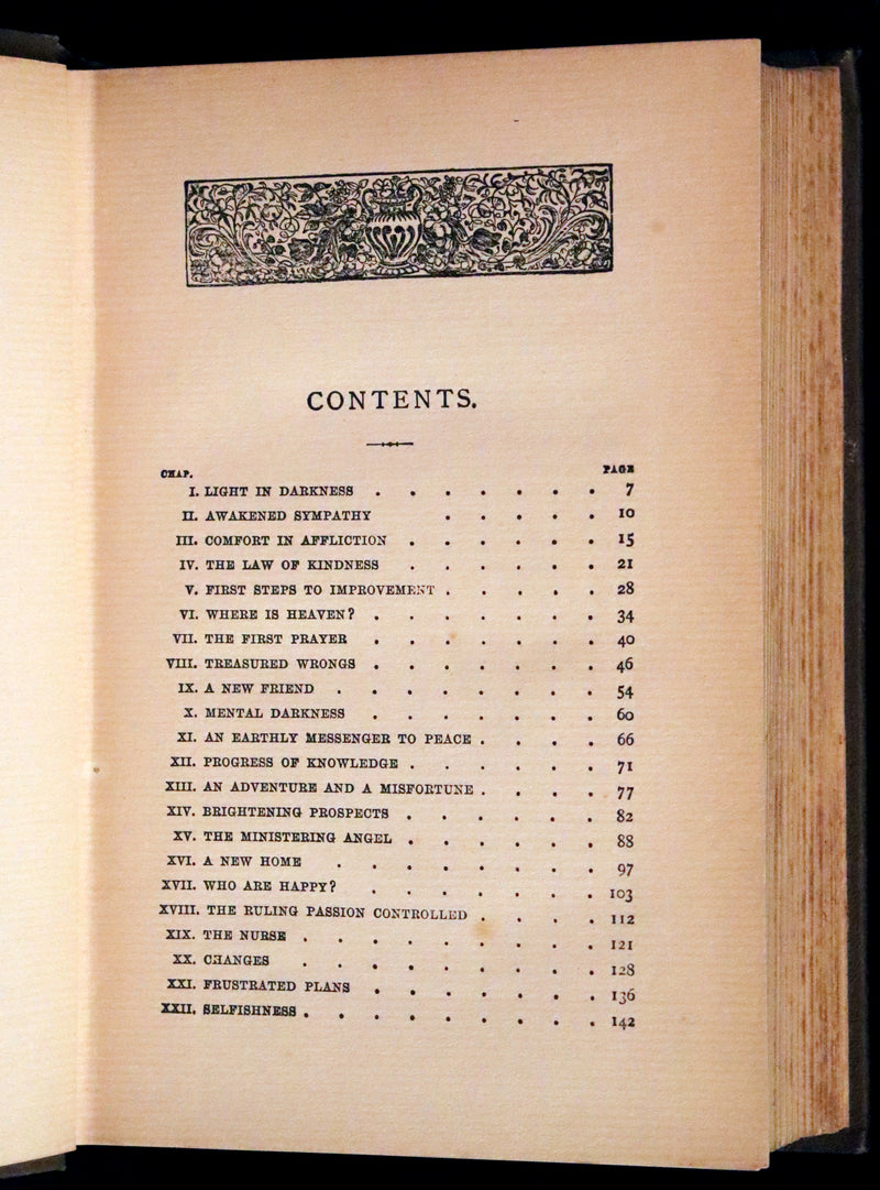1860 Rare Victorian Book - The LAMPLIGHTER by Maria Susanna Cummins. Illustrated.