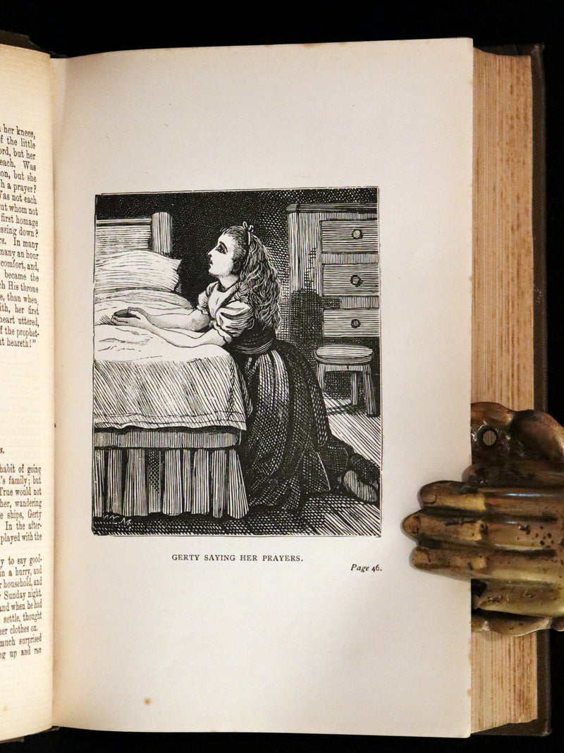 1860 Rare Victorian Book - The LAMPLIGHTER by Maria Susanna Cummins. Illustrated.