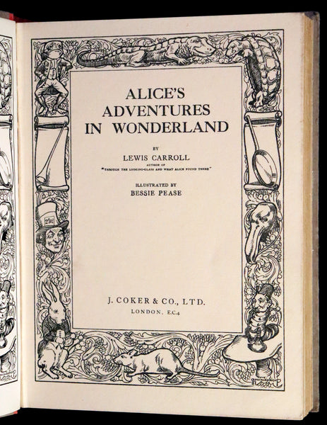 1930 Rare Book - Alice's Adventures in Wonderland Illustrated by Bessie Pease Gutmann.