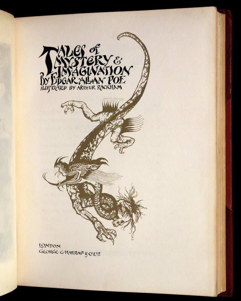 1935 Rare 1stED bound by Period Bindery - Edgar Allan Poe TALES OF MYSTERY AND IMAGINATION illustrated by Arthur RACKHAM.