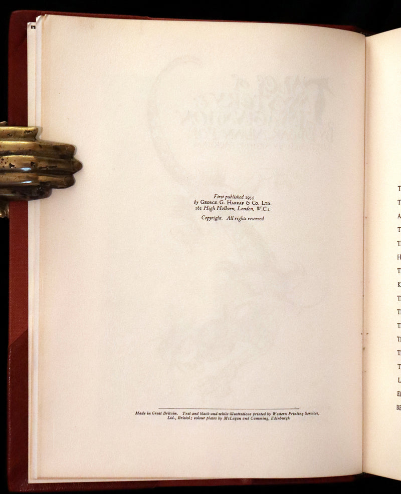 1935 Rare 1stED bound by Period Bindery - Edgar Allan Poe TALES OF MYSTERY AND IMAGINATION illustrated by Arthur RACKHAM.