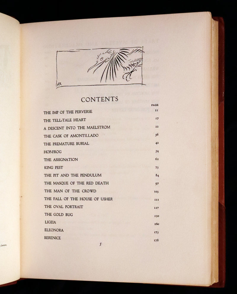 1935 Rare 1stED bound by Period Bindery - Edgar Allan Poe TALES OF MYSTERY AND IMAGINATION illustrated by Arthur RACKHAM.