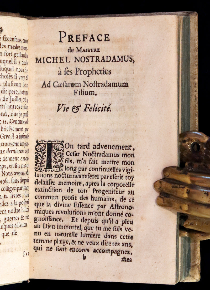 1689 Scarce French Book - NOSTRADAMUS, Les Vrayes Centuries et Propheties published by Volcker.