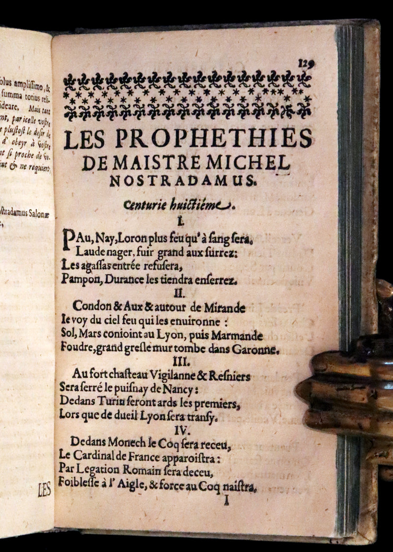 1689 Scarce French Book - NOSTRADAMUS, Les Vrayes Centuries et Propheties published by Volcker.
