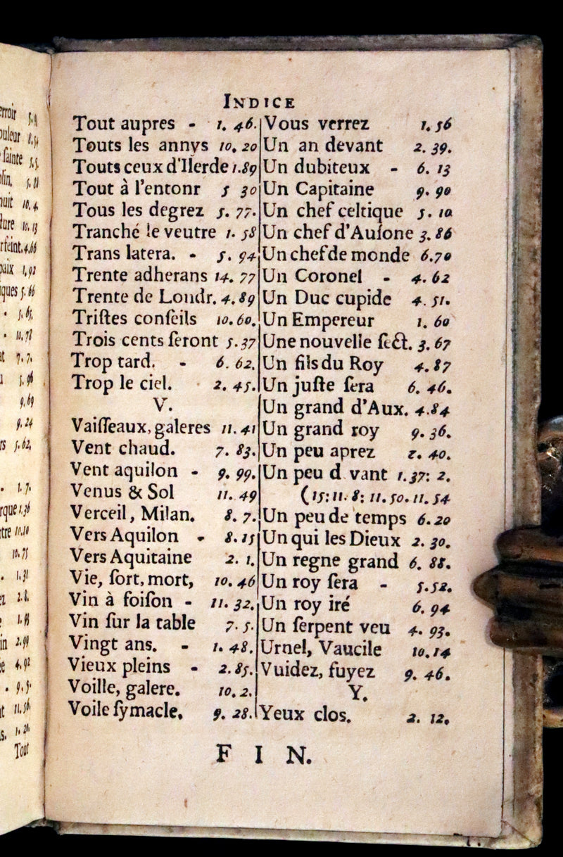 1689 Scarce French Book - NOSTRADAMUS, Les Vrayes Centuries et Propheties published by Volcker.
