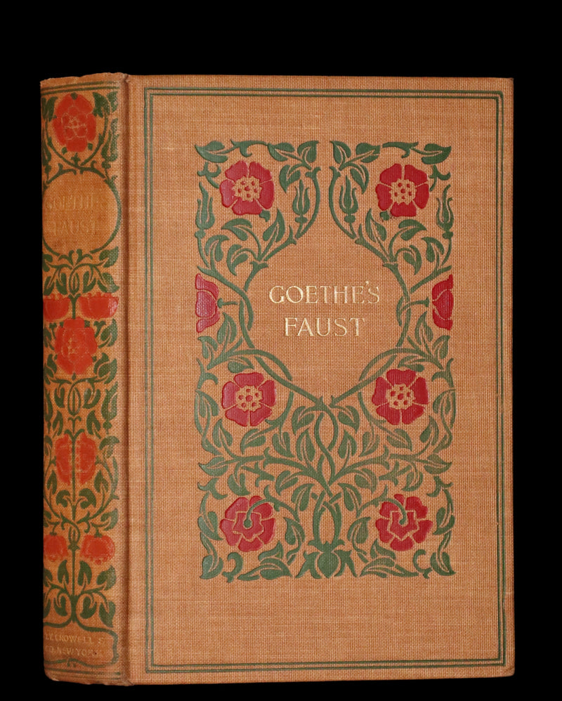 1890 Rare Book in a Scarce Binding Variant - FAUST, A Tragedy in Two Parts by Goethe.