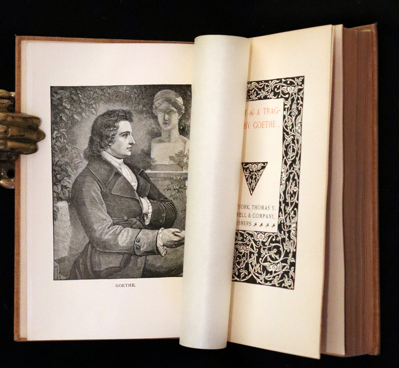 1890 Rare Book in a Scarce Binding Variant - FAUST, A Tragedy in Two Parts by Goethe.