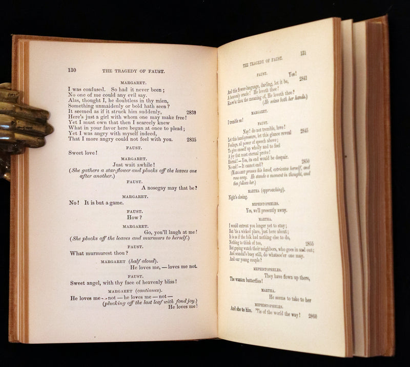 1890 Rare Book in a Scarce Binding Variant - FAUST, A Tragedy in Two Parts by Goethe.