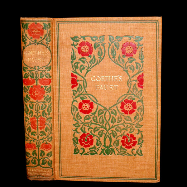 1890 Rare Book in a Scarce Binding Variant - FAUST, A Tragedy in Two Parts by Goethe.