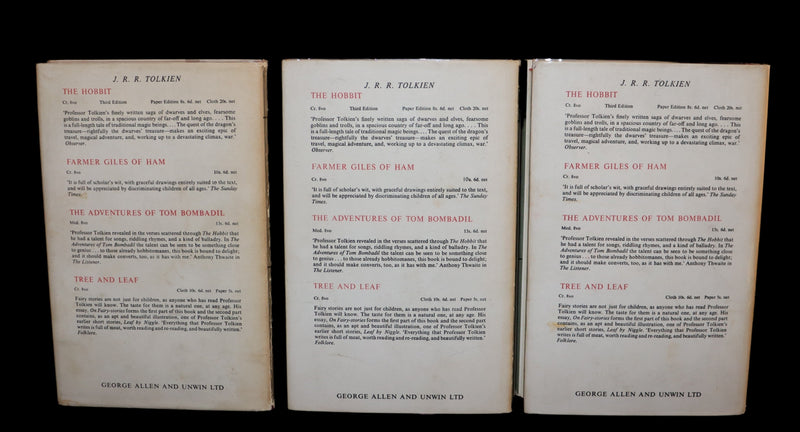 1966 Second edition, first printing - The Lord of The Rings: The Fellowship of the Ring, The Two Towers, The Return of the King.