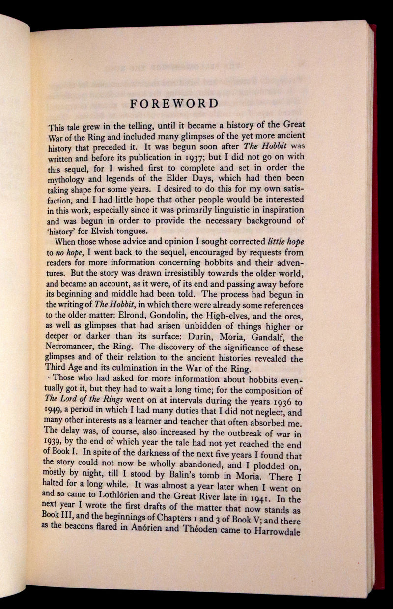1966 Second edition, first printing - The Lord of The Rings: The Fellowship of the Ring, The Two Towers, The Return of the King.