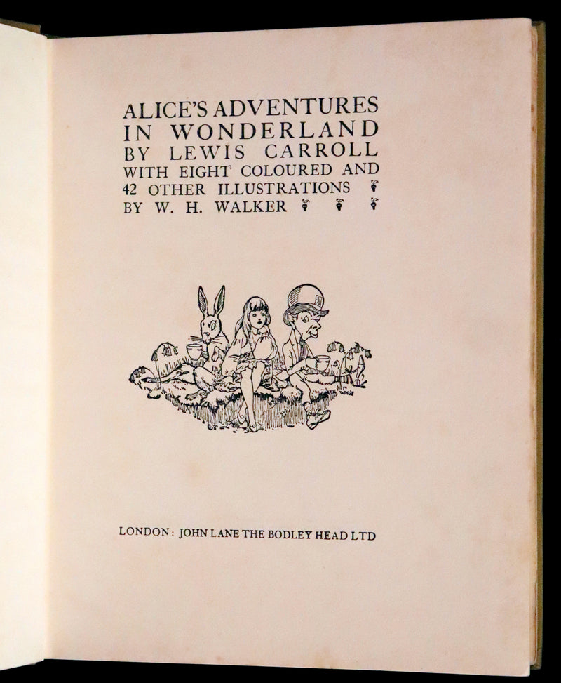 1930 Rare First Edition Illustrated by William Henry Walker - Alice's Adventures in Wonderland.