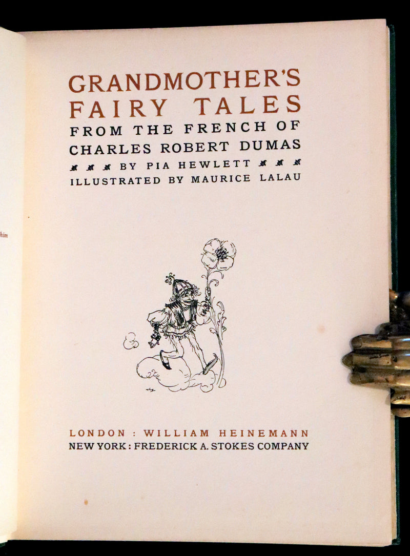 1915 Rare First Edition - Grandmother's Fairy Tales by Charles Robert Dumas Illustrated by Maurice Lalau.