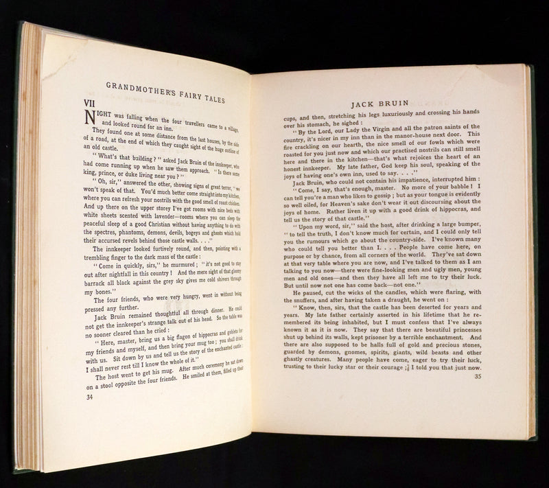 1915 Rare First Edition - Grandmother's Fairy Tales by Charles Robert Dumas Illustrated by Maurice Lalau.
