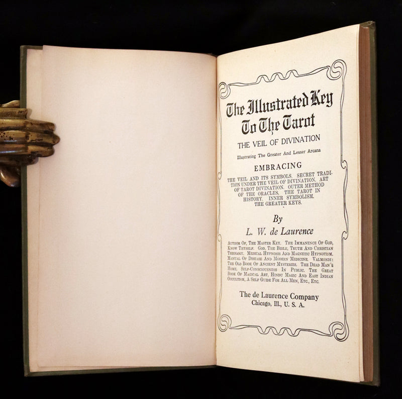 1918 Scarce Color Edition - The Illustrated KEY to the TAROT, The Veil of Divination by de Laurence.