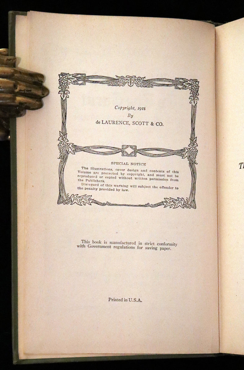 1918 Scarce Color Edition - The Illustrated KEY to the TAROT, The Veil of Divination by de Laurence.