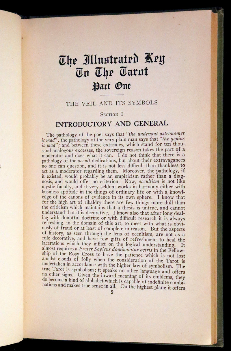 1918 Scarce Color Edition - The Illustrated KEY to the TAROT, The Veil of Divination by de Laurence.