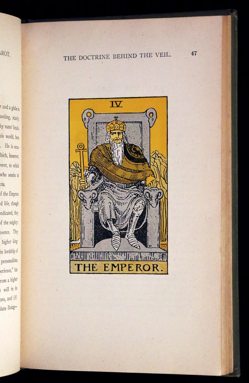 1918 Scarce Color Edition - The Illustrated KEY to the TAROT, The Veil of Divination by de Laurence.