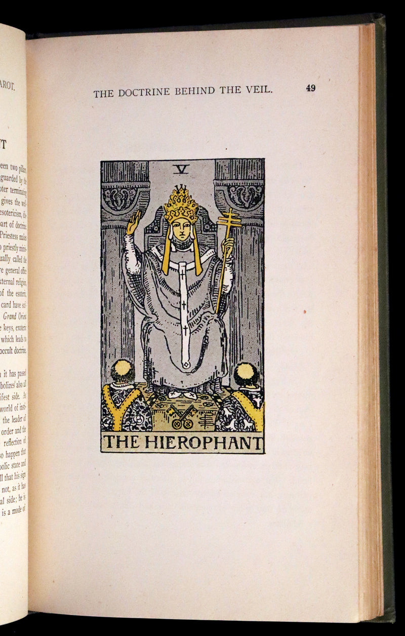 1918 Scarce Color Edition - The Illustrated KEY to the TAROT, The Veil of Divination by de Laurence.