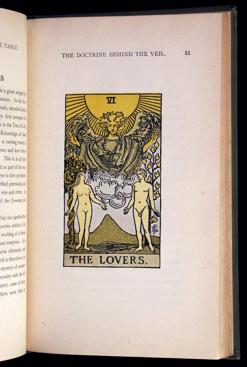 1918 Scarce Color Edition - The Illustrated KEY to the TAROT, The Veil of Divination by de Laurence.