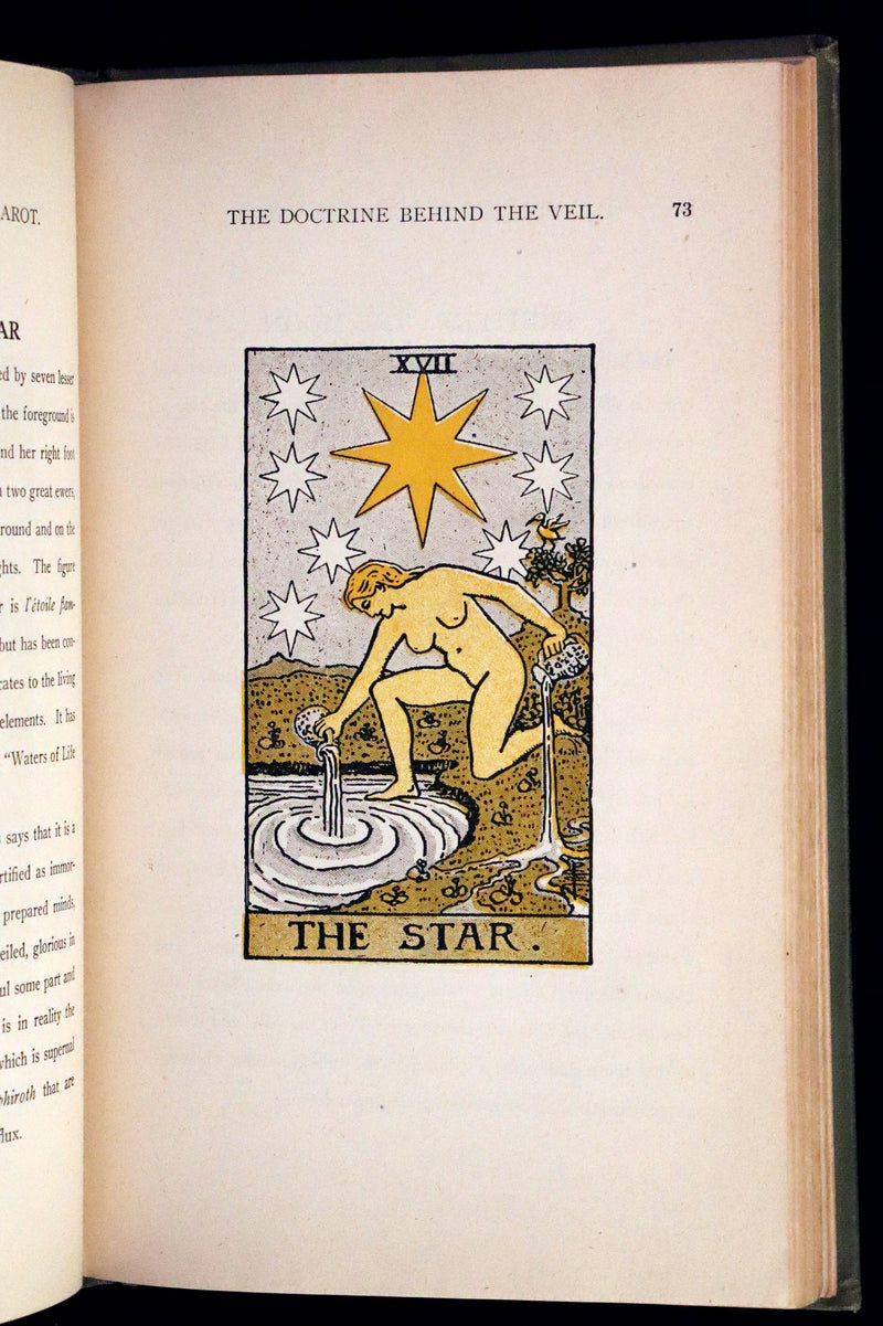 1918 Scarce Color Edition - The Illustrated KEY to the TAROT, The Veil of Divination by de Laurence.