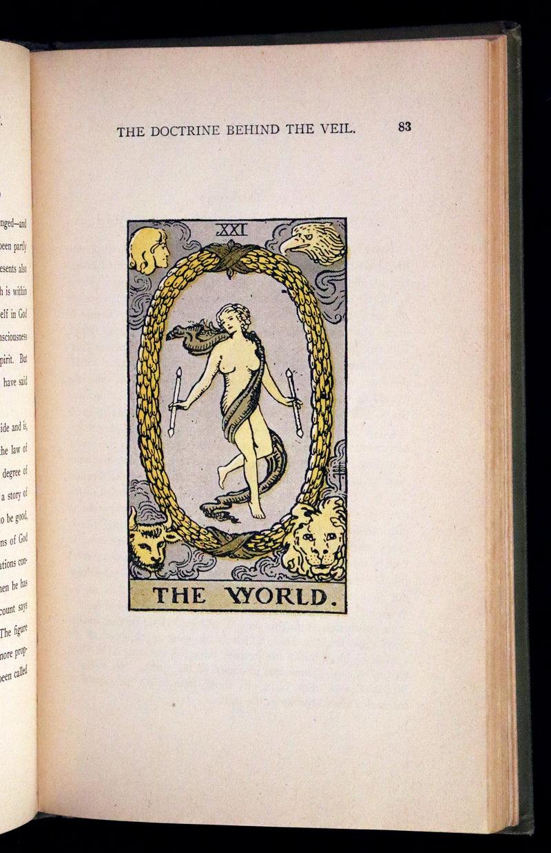 1918 Scarce Color Edition - The Illustrated KEY to the TAROT, The Veil of Divination by de Laurence.