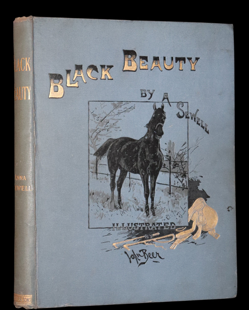 1894 Scarce First Illustrated Edition by John Beer - BLACK BEAUTY, Autobiography of a Horse by A. Sewell.