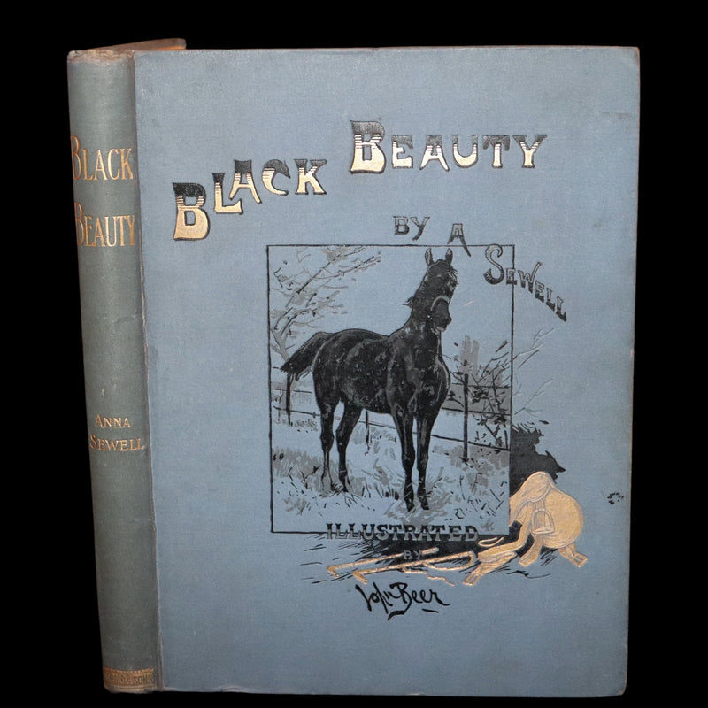 1894 Scarce First Illustrated Edition by John Beer - BLACK BEAUTY, Autobiography of a Horse by A. Sewell.