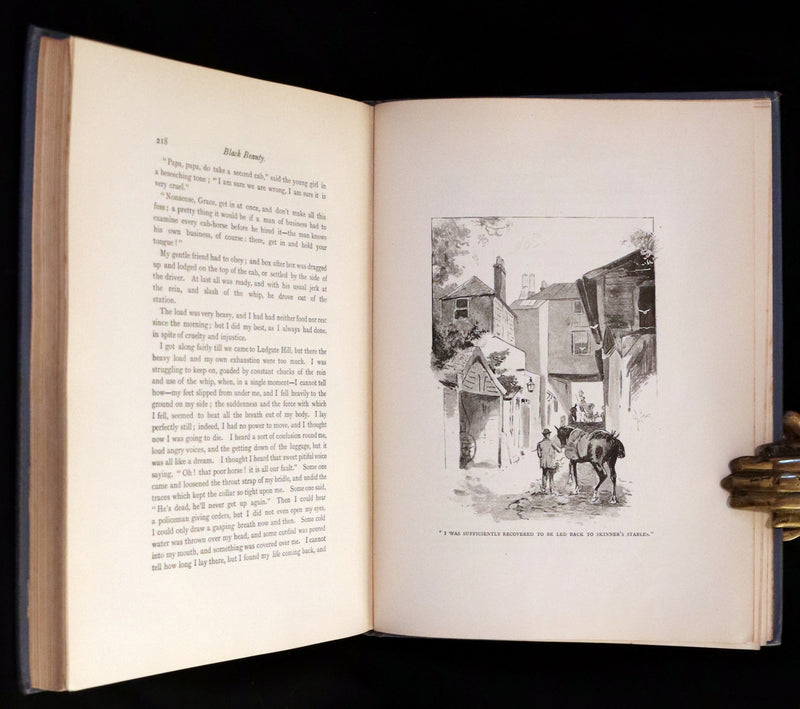 1894 Scarce First Illustrated Edition by John Beer - BLACK BEAUTY, Autobiography of a Horse by A. Sewell.