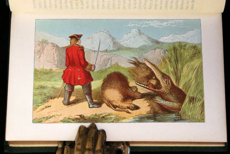 1859 Beautiful Edition - Travels & Adventures of Baron Munchausen, Color Illustrated by Crowquill.