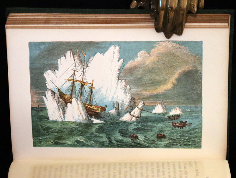 1859 Beautiful Edition - Travels & Adventures of Baron Munchausen, Color Illustrated by Crowquill.