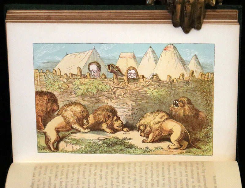 1859 Beautiful Edition - Travels & Adventures of Baron Munchausen, Color Illustrated by Crowquill.