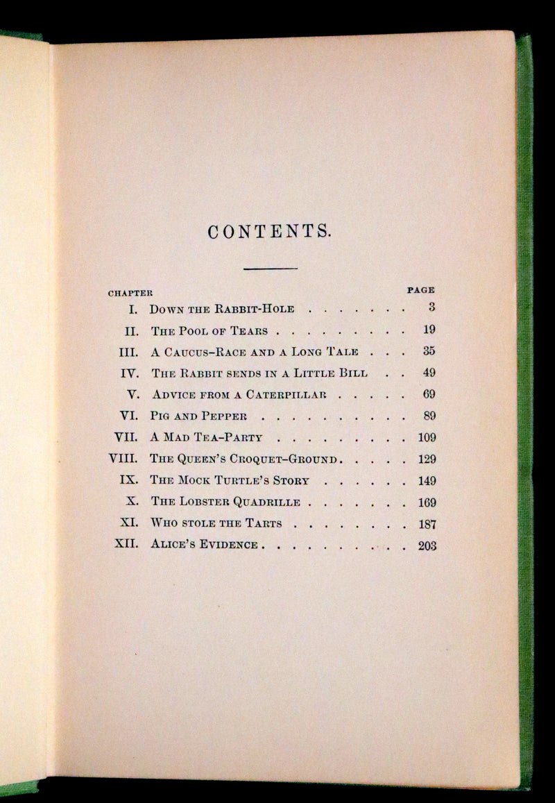 1893 Scarce Crowell Edition - Alice's Adventures in Wonderland by Lewis Carroll.