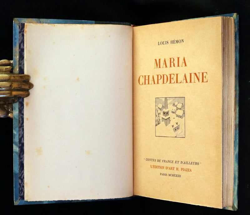 1932 Rare First Limited French Edition - Maria Chapdelaine by Louis Hemon illustrated by Jean Droit.