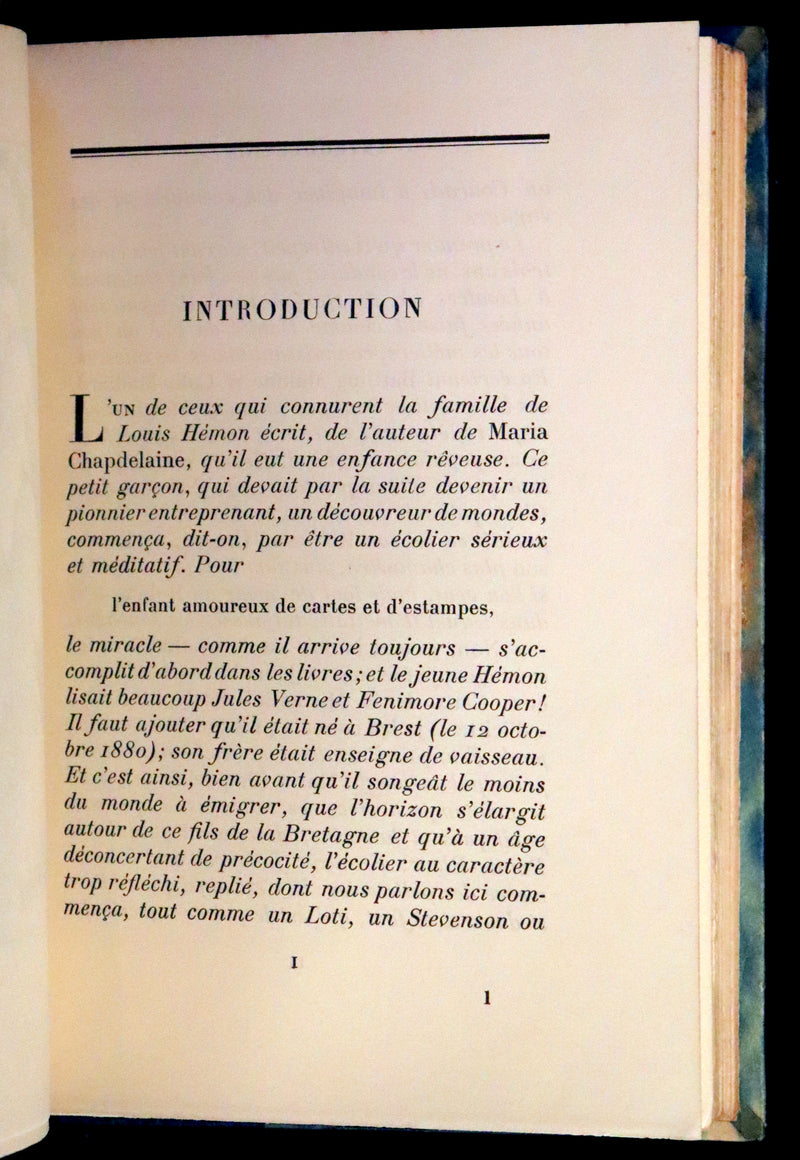 1932 Rare First Limited French Edition - Maria Chapdelaine by Louis Hemon illustrated by Jean Droit.