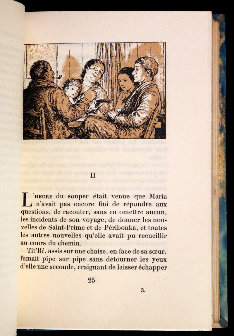 1932 Rare First Limited French Edition - Maria Chapdelaine by Louis Hemon illustrated by Jean Droit.