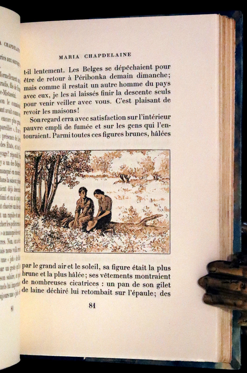 1932 Rare First Limited French Edition - Maria Chapdelaine by Louis Hemon illustrated by Jean Droit.