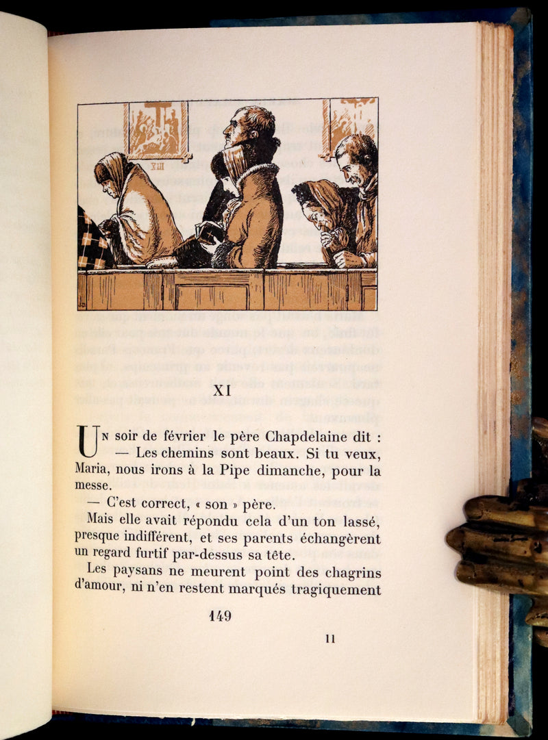 1932 Rare First Limited French Edition - Maria Chapdelaine by Louis Hemon illustrated by Jean Droit.