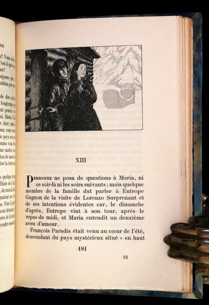 1932 Rare First Limited French Edition - Maria Chapdelaine by Louis Hemon illustrated by Jean Droit.