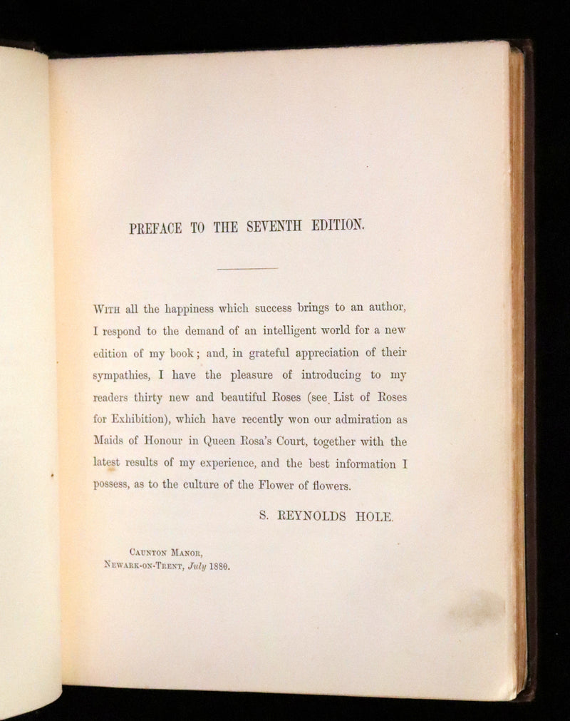 1880 Rare Victorian Gardening Book - A Book about ROSES, How to grow and show them.
