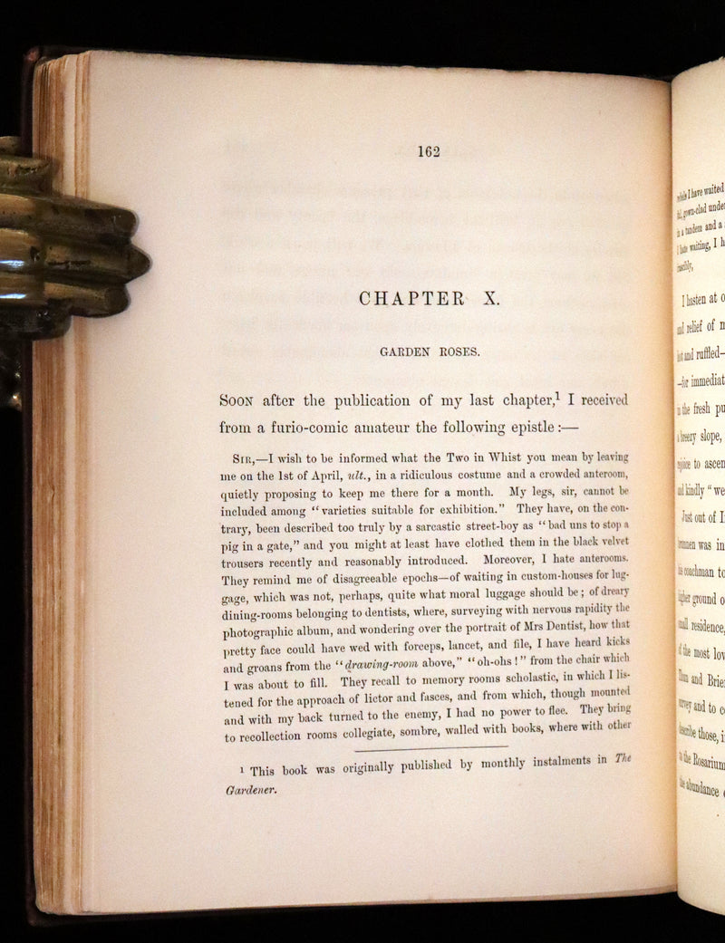 1880 Rare Victorian Gardening Book - A Book about ROSES, How to grow and show them.