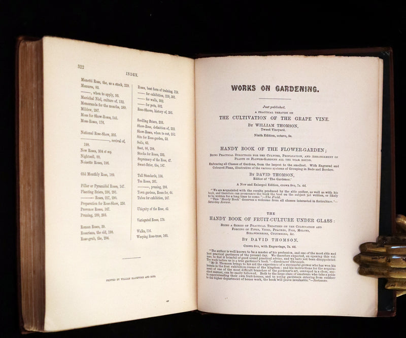 1880 Rare Victorian Gardening Book - A Book about ROSES, How to grow and show them.