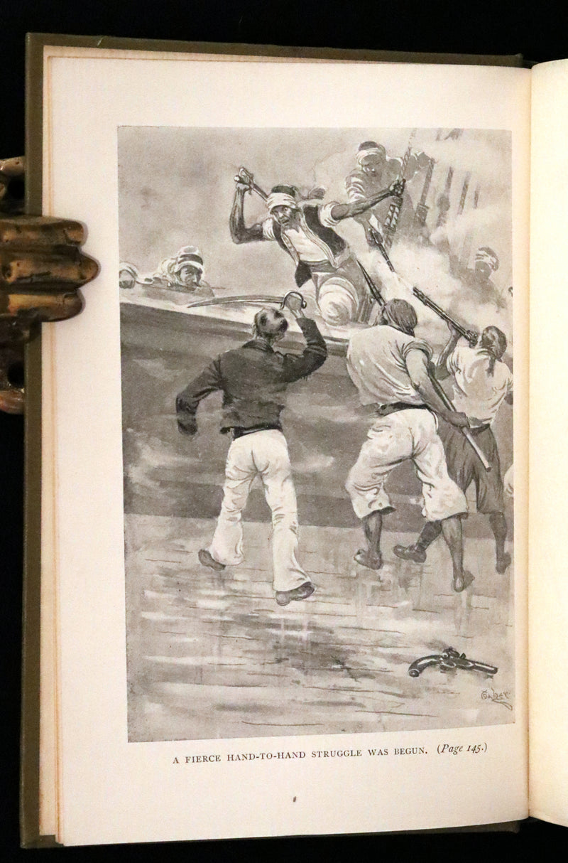 1898 Rare First Edition - In Pirate Waters, A Tale of the American Navy by Kirk Munroe. Illustrated.
