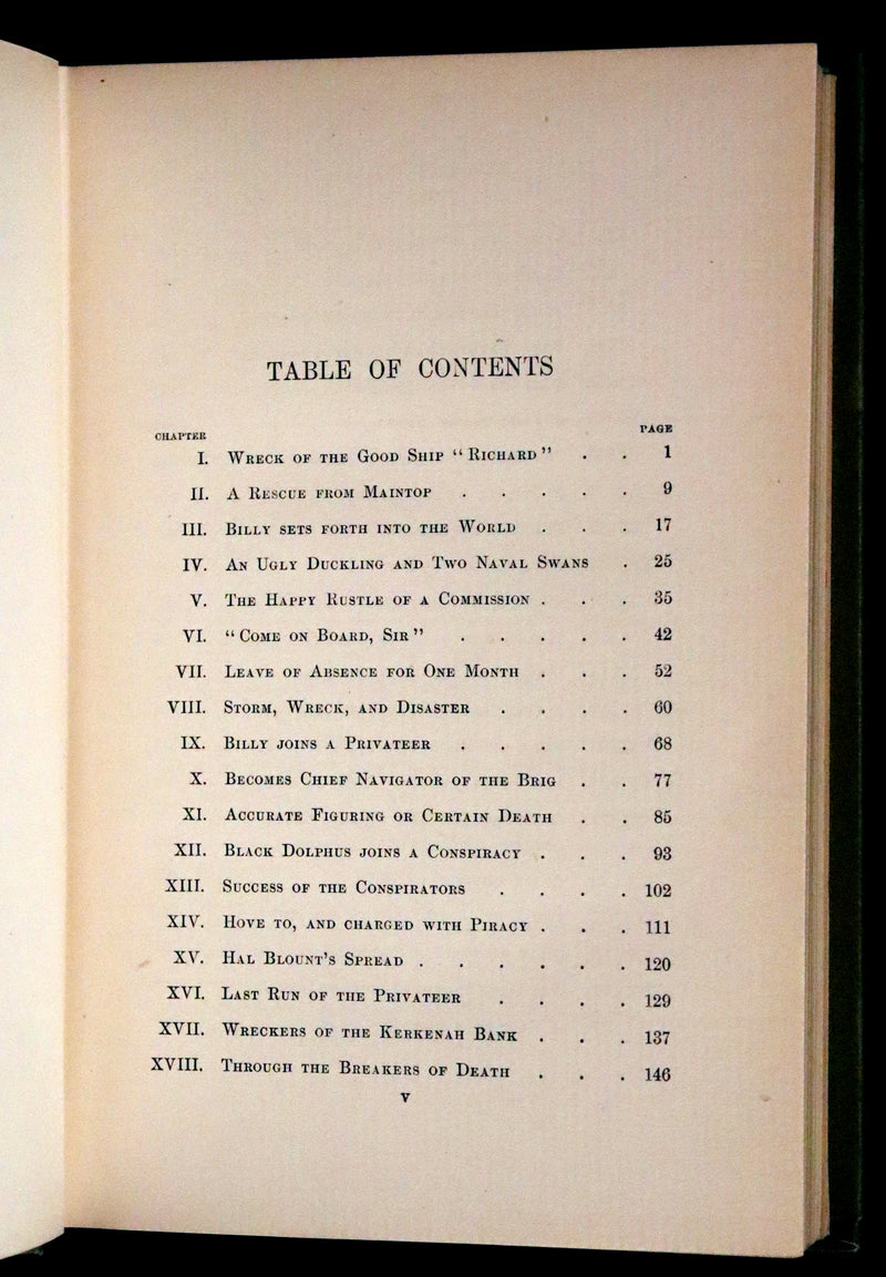 1898 Rare First Edition - In Pirate Waters, A Tale of the American Navy by Kirk Munroe. Illustrated.
