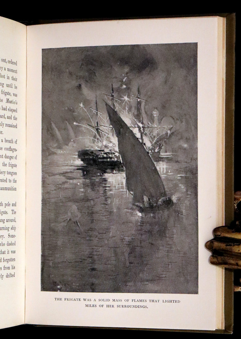 1898 Rare First Edition - In Pirate Waters, A Tale of the American Navy by Kirk Munroe. Illustrated.