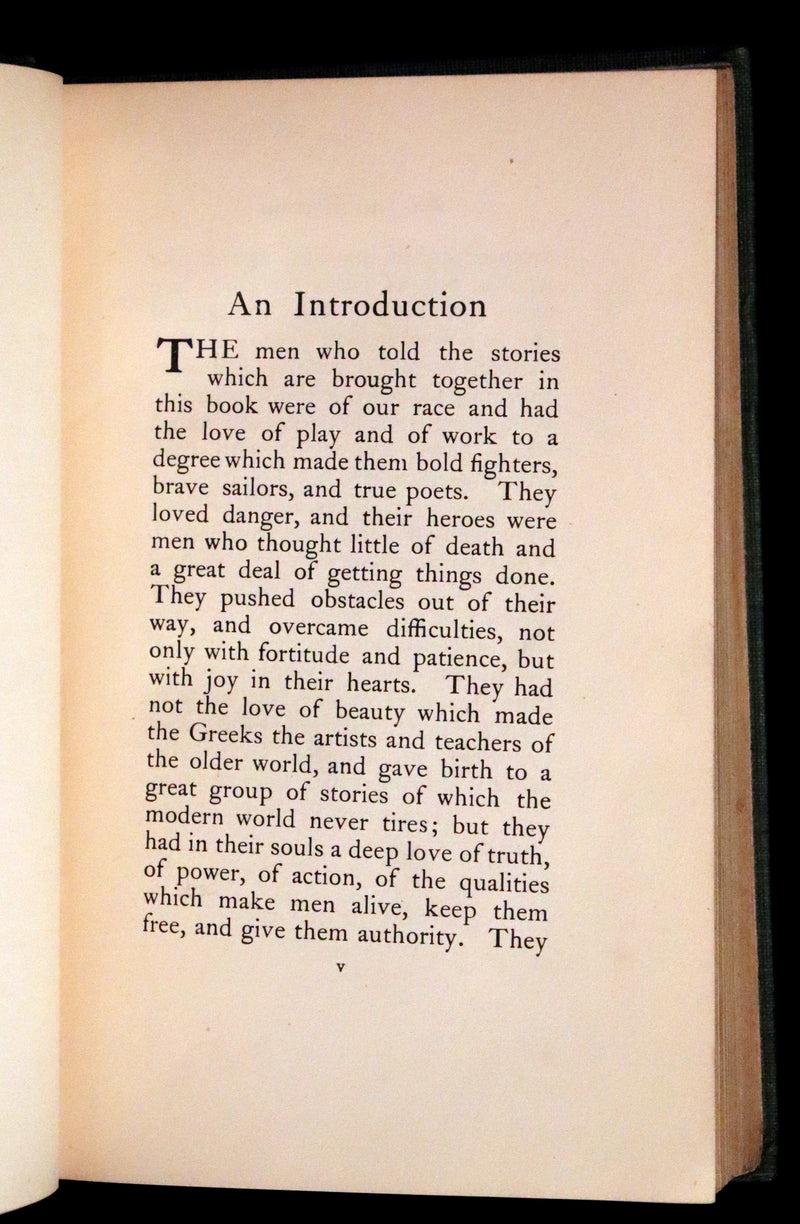 1902 Rare Book - Norse Stories Retold from the Eddas by H.W. Mabie Illustrated by George Wright.