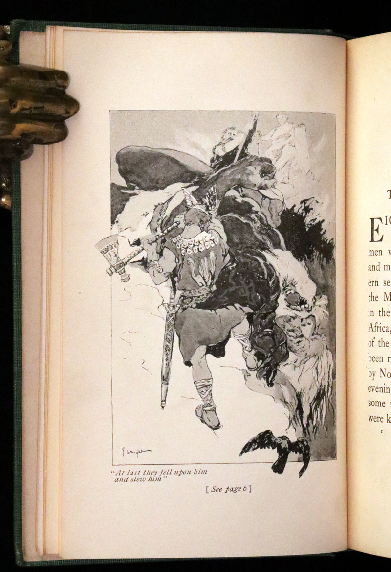 1902 Rare Book - Norse Stories Retold from the Eddas by H.W. Mabie Illustrated by George Wright.
