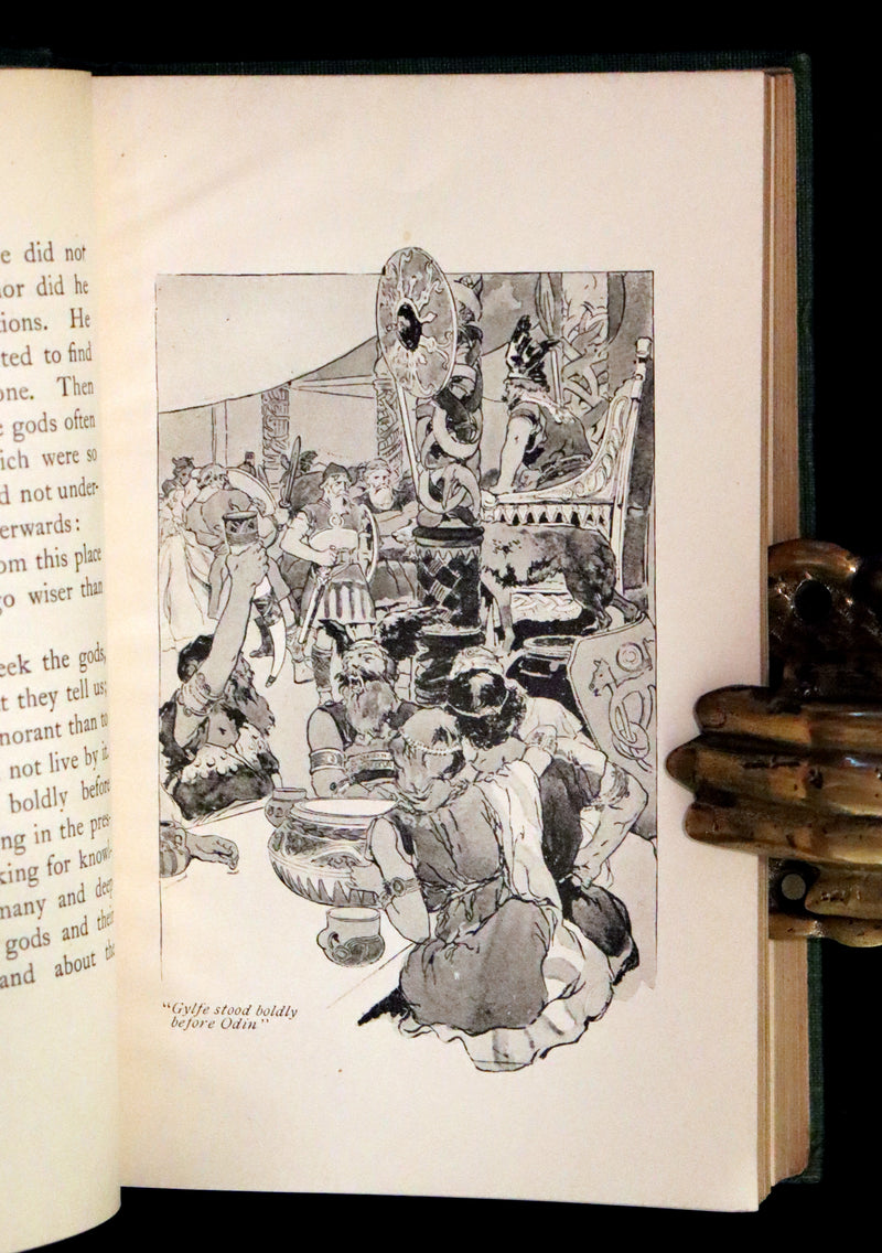 1902 Rare Book - Norse Stories Retold from the Eddas by H.W. Mabie Illustrated by George Wright.